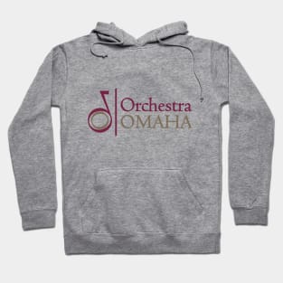 Orchestra Omaha Logo - Maroon and Taupe Hoodie